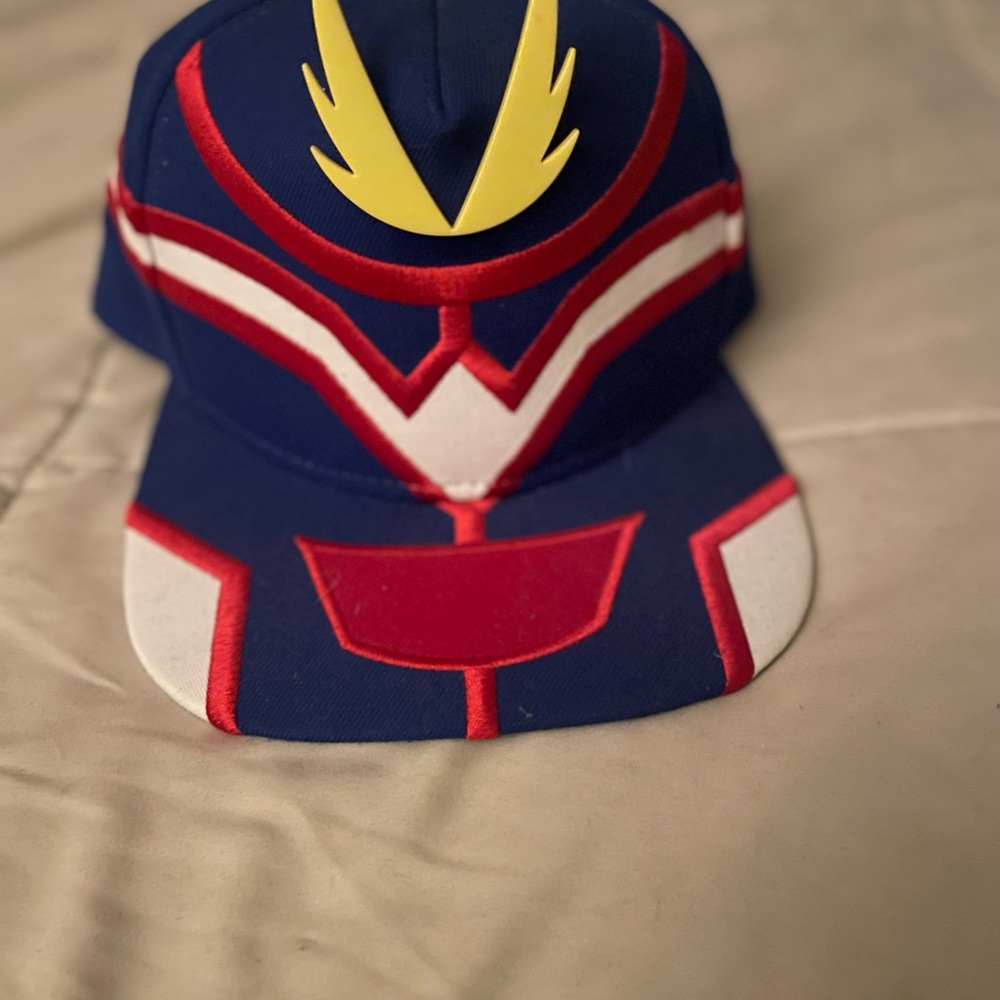 Blue and Red Hero-Themed Cap